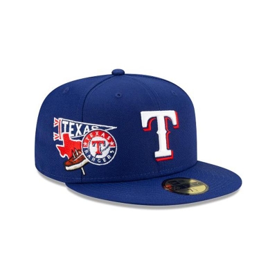 Sapca New Era Texas Rangers MLB City Patch 59FIFTY Fitted - Albastri